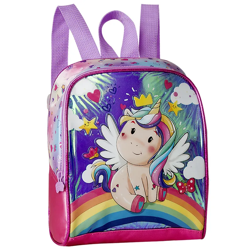 Kit Mochila Carrinho + Estojo + Lancheira Clio Style Unicornio - Imagem 3
